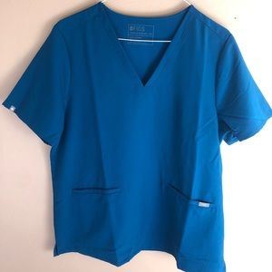Figs - Alps Blue Casma Scrub Top